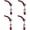 Red, variant on 4 count 6mm Black Seat Quick Release Pin, Alloy Seatpost Clamp Bolt, Binder Skewer for Mountain Road Bikes, Cycling
