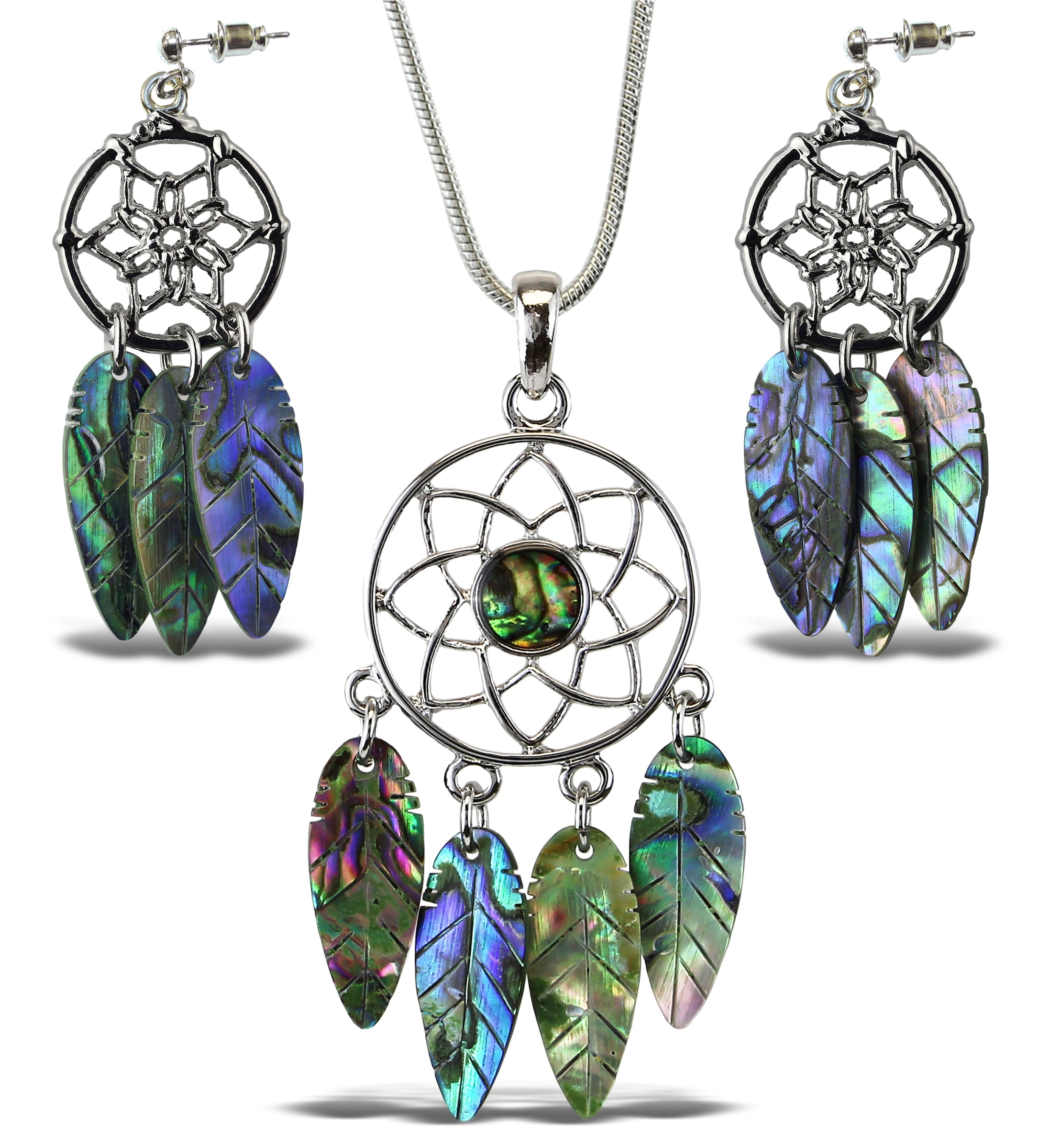 SFE Crystal Hollow Scroll Jewelry Set - Necklace & Earrings For Women Wedding Party