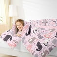 thumbnail image 4 of Castle Fairy Cute Cats Bedding Comforter Set 2pcs for Preppy Child,Chic Floral Flowers Twin Comforter Sets Microfiber,Kawaii Animal Breathable Bedding Set,Ultra Soft Home Decor,Reversible, 4 of 8