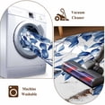 thumbnail image 7 of Round Area Rug 5 Ft, Blue Eucalyptus Washable Non-Slip Circle Carpet for Living Room/Bedroom, Weeping Botanical Watercolor Low-Profile Runner Mats Collection Rugs for Indoor, 7 of 7