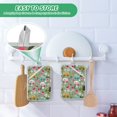 thumbnail image 4 of Yayeee Pot Holders Kitchen Heat Resistant with Pockets 7"x9.8" Cotton Oven Cooking Hot Pads, Green Cartoon Trucks Pattern, 4 of 7