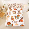 thumbnail image 4 of Manfei Cartoon Pet Bed Sheets, Sweater Dog Full Size Sheets, White Brown, 4-Piece, 1 Flat Sheet, 1 Fitted Sheet and 2 Pillowcases, 4 of 6
