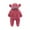 Wine red, variant on BULLPIANO 0-12 Month Infant Baby Boys Girls Footed Fleece Jumpsuit Newborn Winter Hooded Rompers Snowsuit Thick Warm Coat Pajamas Cute Ear Bodysuits Outwear