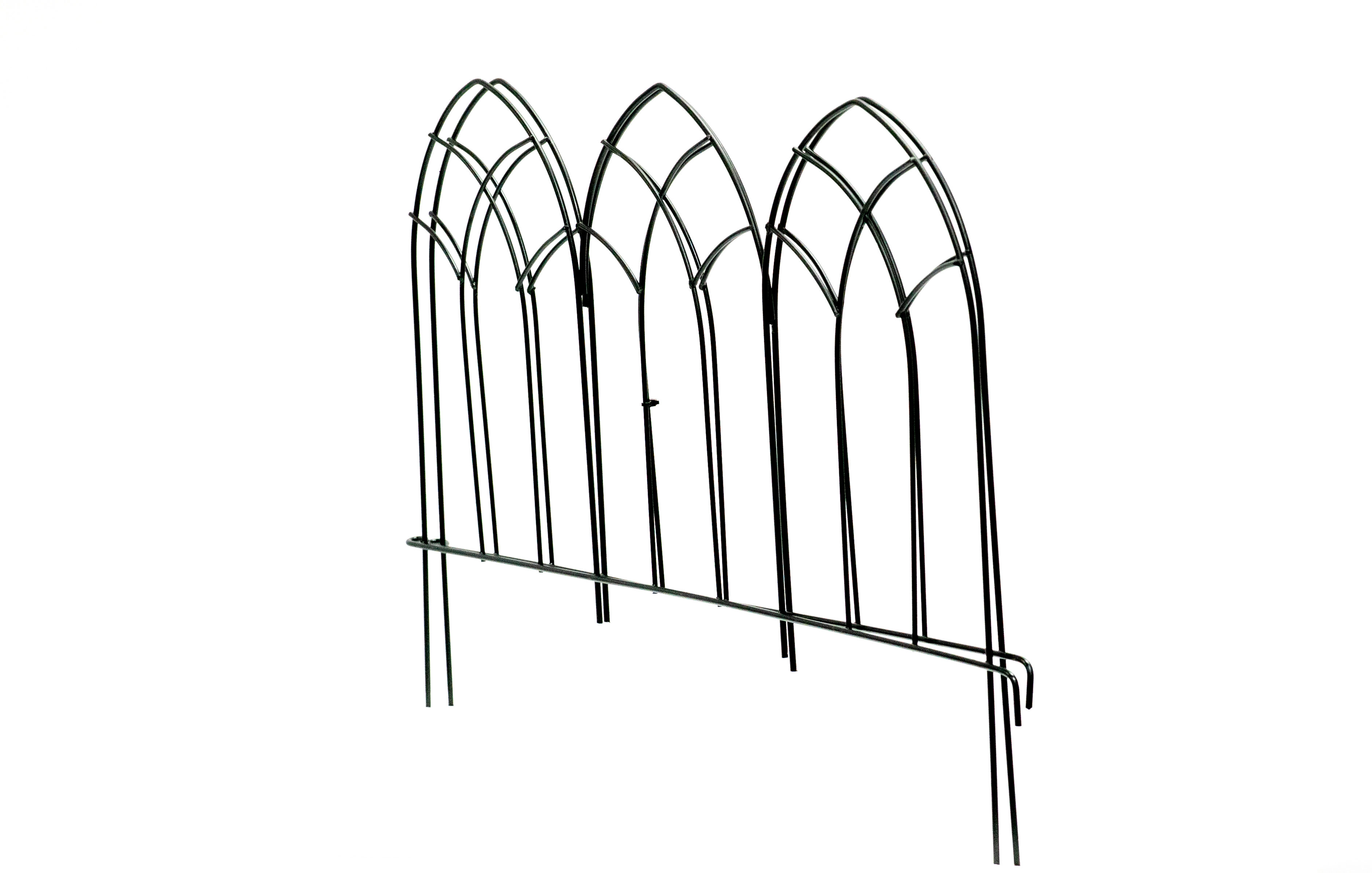 Glamos Wire 24 inch Arched Top metal Panel Decorative Fence 40 Pack covers 80 feet total