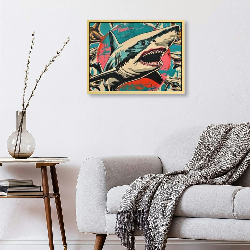 SHARK ATTACK HOOK Fabric Stool スツール 腰掛け 【100%新品，正規品】