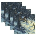 thumbnail image 5 of WOBOGO Winter Village Scenery Cloth Napkins 1 Piece Soft Elegant Touch Durable Absorbent Quick Drying for Elegant Dining, 5 of 8