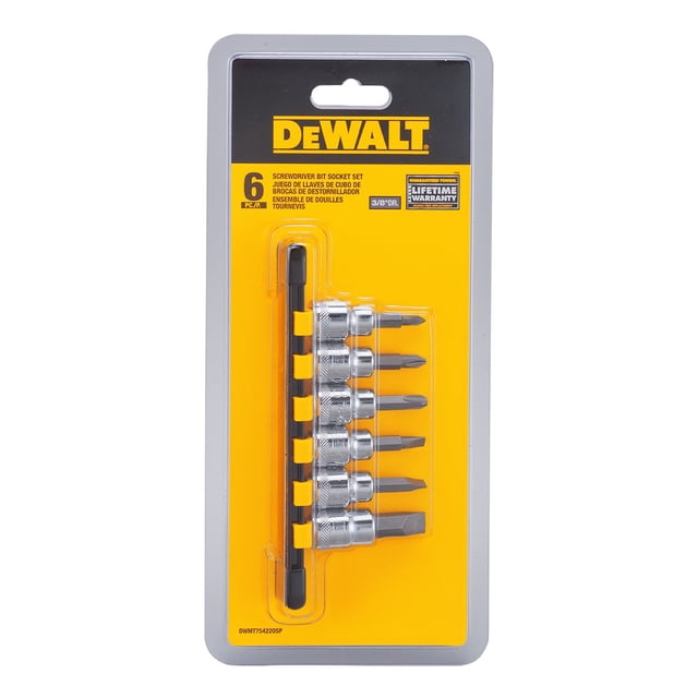 Juego de puntas de enchufe y destornillador DEWALT DWMT 3/8 DR 6PC