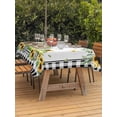 thumbnail image 3 of Outdoor Tablecloths with Umbrella Hole & Zipper, Sunflowers Rectangle Tablecloth 52x70 Inch, Spring Farmhouse Country Truck Floral Black Plaid Waterproof Table Cloth, Patio/Pool/Picnic Table Covers, 3 of 8