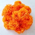 thumbnail image 3 of Marigold Flower Heads,2.4x1.6in Marigold Heads Bulk,QZS Reusable Silk Artificial Flowers for Home Decor,Day of The Dead Wreath Garland,Orange,60Pcs, 3 of 6