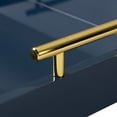 thumbnail image 3 of Kate and Laurel Lipton Decorative Tray with Polished Metal Handles, Navy Blue and Gold, 3 of 4