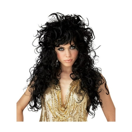 Adult Black Seduction Wig Halloween Costume Accessory
