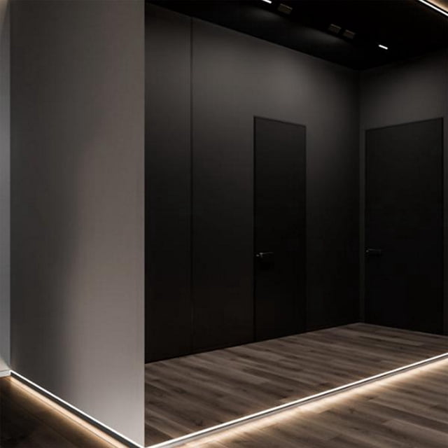 panel negro premium espejo 122 x 60 cm