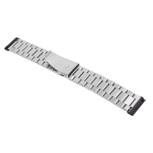Bracelet de Montre en Acier Inoxydable avec Bracelet Métallique Ajustable, Double Boucle 24 mm, Sangle de Remplacement à Dégagement Rapide pour Hommes et Femmes