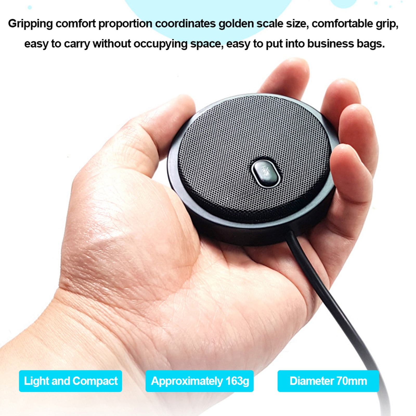 Dcenta Condenser Microphone Mic for Meeting Business PC Laptop Voice Chat Video Games Live Broadcast Sound Pick-up