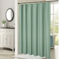 thumbnail image 6 of Haperlare Fabric Shower Curtain 96 inch Height Waffle Weave Heavyweight Water Resistant Washable Decorative Bathroom Shower Curtain, Sage Green, 1 Set, 6 of 7