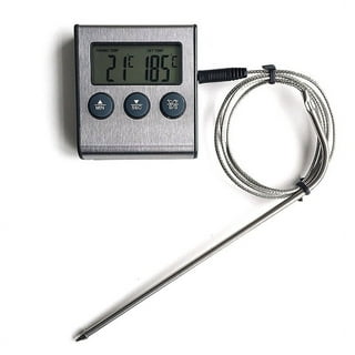 MAVERICK PT-100 Pro-Temp Commercial Smoker BBQ Probe Meat Thermometer,  5-Inch, White/Gray 