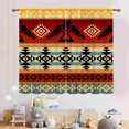 thumbnail image 3 of Aztec Curtains, Southwestern Natvie Eagle Tribal American Red Ethnic Western Abstract Geometric Boho Blackout Window Drapery Treatments for Bedroom Living Room Kitchen Bathroom 2 Panels, 84"x84" Inch, 3 of 5