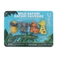 thumbnail image 1 of U Style Mini Erasers, 5 Pack, Safari, 1 of 3