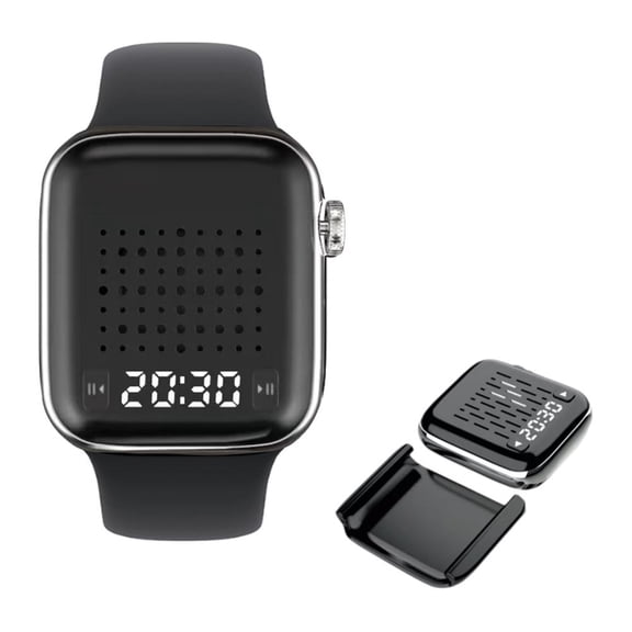 Wearable Speaker, Wearable Bluetooth Speaker with Clip and LED, Night Running and Outdoor Activities, Nan, Black, 0.39 in