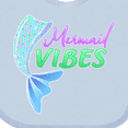 thumbnail image 4 of Inktastic Mermaid Vibes- mermaid tail Girls Baby Bib, 4 of 4