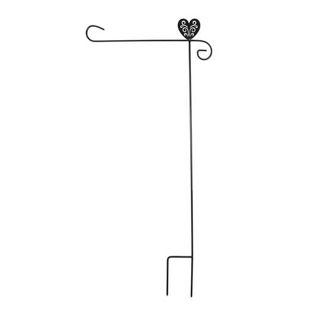 Briarwood Lane Wrought Iron Heart Garden Flag Stand Holder