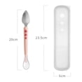 thumbnail image 2 of Cuchara de silicona para alimentos para bebés con dos cabezales Hukapapa, raspador portátil de barro, suministros para el destete dirigido por el bebé, 2 of 5