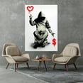 thumbnail image 2 of Banksy Boy Art Canvas, Banksy Heart Poster, Love Or Money Wall Decor, Banksy Canvas Art, Street Art Canvas, Painting Poster, Canvas Wall Decor - White Framed, 2 of 5