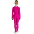 thumbnail image 2 of iEFiEL Kids Girls Gymnastics Acrobatics Jumpsuit Unitard Long Sleeve Rhinestone Sports Full Bodysuit Ballet Dance Leotard Hot Pink 12, 2 of 7