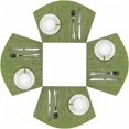 thumbnail image 3 of Oleegame 1PC Placemat 4Pcs Autumn Maple Printed Polyester Placemat Festive Setting Mat Dinner Plate Cup With Heat Insulation Mat Green, 3 of 5