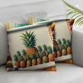 thumbnail image 3 of nygtbtfer Colorful Pineapple Throw Pillow Covers Leaves Summer Tropical Cushion Cover Pillow Case for Sofa Couch Bedroom Living Room  White, 3 of 7