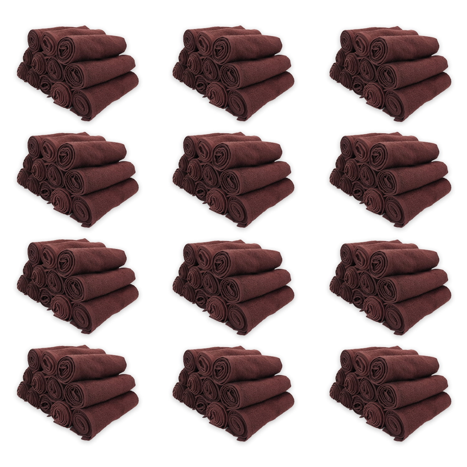 Arkwright Bleach Safe Sr. Salon Towels - 100% Ring Spun Cotton Hand Towel for Spa - (Bulk Case of 144) Brown