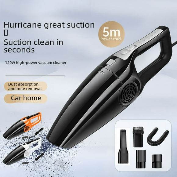 Aspiradora portátil mini con cable para coche, multifunción, 120 W, alta potencia, para uso en seco y húmedo
