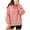 Pink, variant on Taqqpue Women V Neck Pullover Tops Solid Color Oversize Blouse Shirts Loose Fit Keep Warm Plus Size Swweatshirt Tops for Women