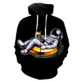 thumbnail image 1 of Sudadera con capucha y cremallera para hombre, diseño de astronauta de dibujos animados, estilo urbano, informal, de gran tamaño, con estampado 3D, unisex, de manga larga, estilo Harajuku, divertida,, 1 of 6
