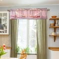 thumbnail image 5 of Pink Heart-shaped Light Box Curtain Valances Window Treatment Rod Pocket Drape Valance 54" X 18" for Kitchen Living Room Bedroom, 5 of 6