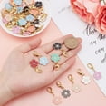 thumbnail image 3 of 1 Box 50Pcs Stitch Markers Crochet Stitch Marker Enamel Sakura Flower Charms Knitting Crochet Notions Clip On Removable Lobster Clasp Charm Locking Markers for Weaving Sewing 0.23/pc Colorful DIY, 3 of 9