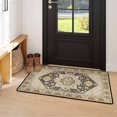 thumbnail image 4 of Washable Vintage Kitchen Mat 31"x20" Non Slip Soft Plush Low Profile Kitchen Rug, Distressed Medallion Oriental Style Sink Mat for Laundry Room Bedroom Office, 4 of 6
