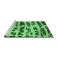 thumbnail image 2 of Ahgly Company Machine Washable Indoor Rectangle Abstract Emerald Green Modern Area Rugs, 3' x 5', 2 of 4