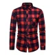 thumbnail image 2 of Camisa Manga Larga Cuadros Para Hombre Moda Slim Fit, 2 of 4