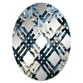 thumbnail image 2 of Designart "Blooming Brush of White and Blue Poinsettias" Poinsettias Plaid Round Wall Mirror - Floral Oval Printed Decorative Mirror - Multiple Color Options, 2 of 5