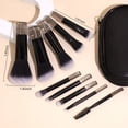 thumbnail image 3 of Portable Makeup Brush Set for Foundation Blush Eye Shadow 10Pcs Tiny Full Complete Cosmetic Brushes Kit with Case, 3 of 9