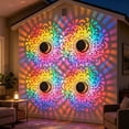 thumbnail image 6 of Solar Projection Wall Lights Color Changing Hollow Metal Solar Outdoor Decor Lights Waterproof Lamp For Garden Fence Patio Yard Villa 4PCS, 6 of 6