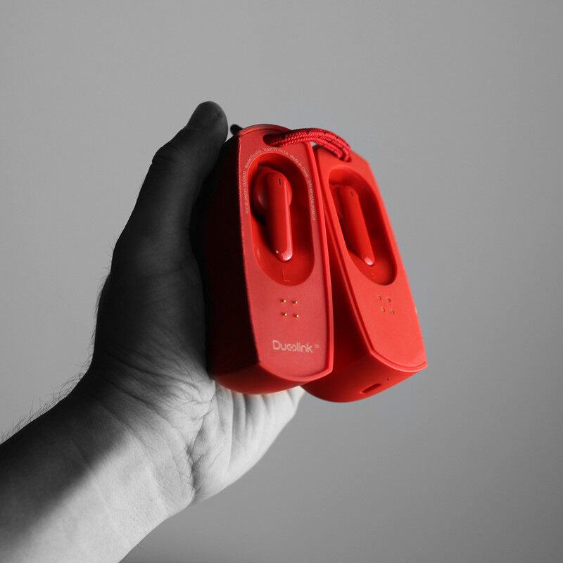 Duolink Go Bluetooth SpeakerBuds 3-in-1 (RED) - image 4 of 8