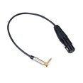 thumbnail image 1 of 0.3 Meter 90 Degree Elbow 3.5MM To XLR Sound Mobile Phone Microphone Connect Cable Adapter(Black), 1 of 9