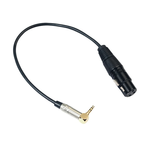 0.3 Meter 90 Degree Elbow 3.5MM To XLR Sound Mobile Phone Microphone Connect Cable Adapter(Black)