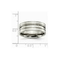 thumbnail image 6 of Two-Tone Titanium Ring Band Wedding Sterling Silver, 6 of 6