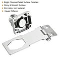 thumbnail image 5 of Uxcell 3'' Door Latch Hasp Lock Keyed Different Clasp with Screws, Black Silver 2 Pack, 5 of 6