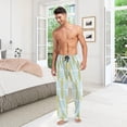 thumbnail image 6 of Gold Pineapple on Striped Men's Pajama Pants Lightweight Sleepwear Bottom Lounge Pants, 6 of 6