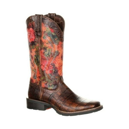Women's Durango Boot DRD0226 Mustang Faux Exotic Pull-on Cowgirl (Best Exotic Skin Boots)