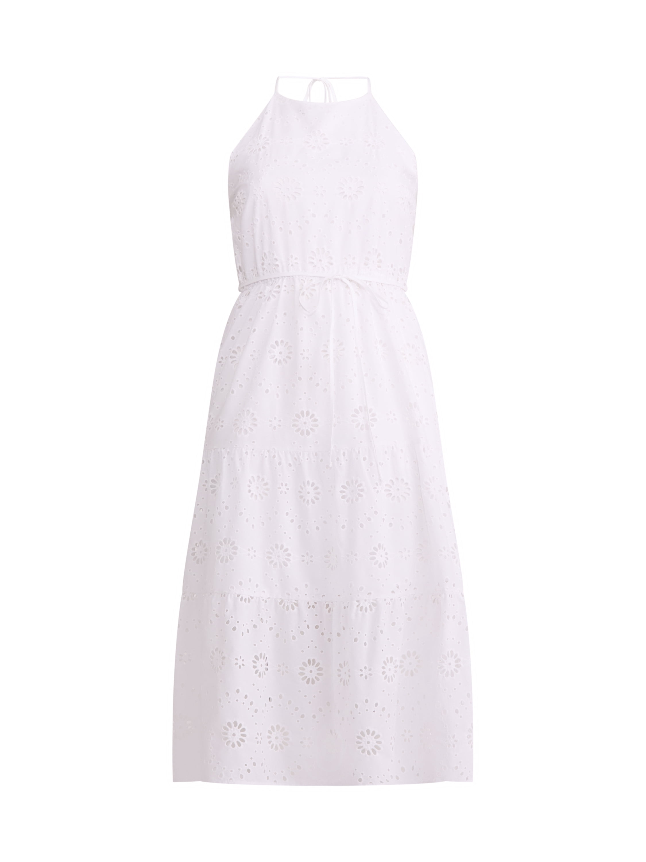 Time and Tru Women's Eyelet Halter Dress, Sizes XS-XXXL.